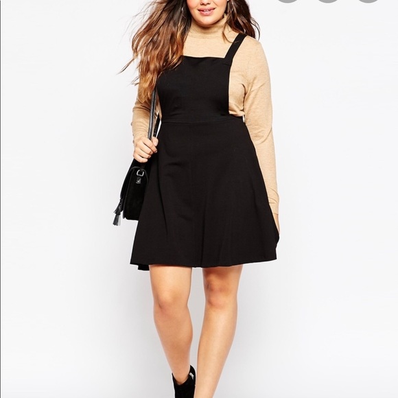 ASOS Curve Dresses & Skirts - ASOS Black Pinafore Dress